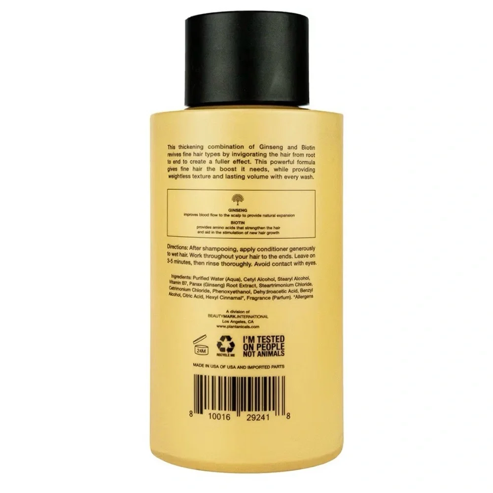 Plantanicals Thickening Conditioner with Ginseng and Biotin for Fine Hair NEW!